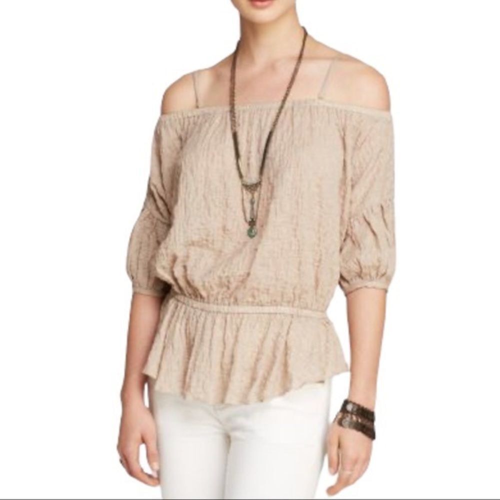 Free People gauze shades of cool top XS